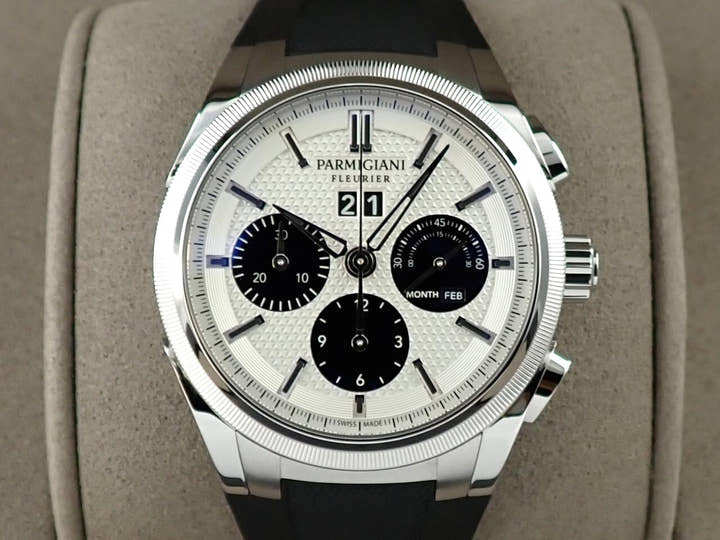 パルミジャーニフルリエ トンダ GT クロノグラフ Ref.PFC906-0000140-B00182 シルバー×ブラック文字盤 極美品 LCFWJ60U
