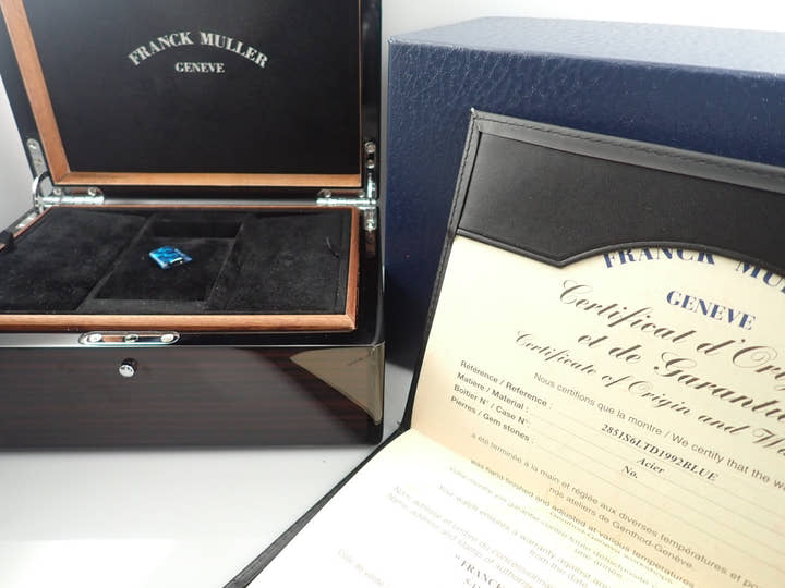 フランクミュラー トノウカーベックス 25th 1992リミテッド Ref.2851S6LTD 1992 BLUE AC ブルー文字盤 中古 9CT4Y2M8