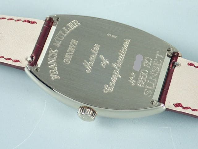 フランクミュラー トノウ Ref.6850SCSUN シルバーギョウシェ文字盤 中古 tonneau-curvex-4
