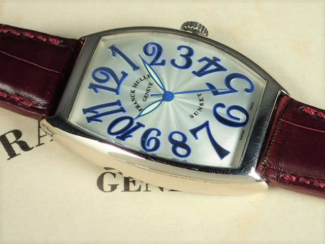 フランクミュラー トノウ Ref.6850SCSUN シルバーギョウシェ文字盤 中古 tonneau-curvex-4