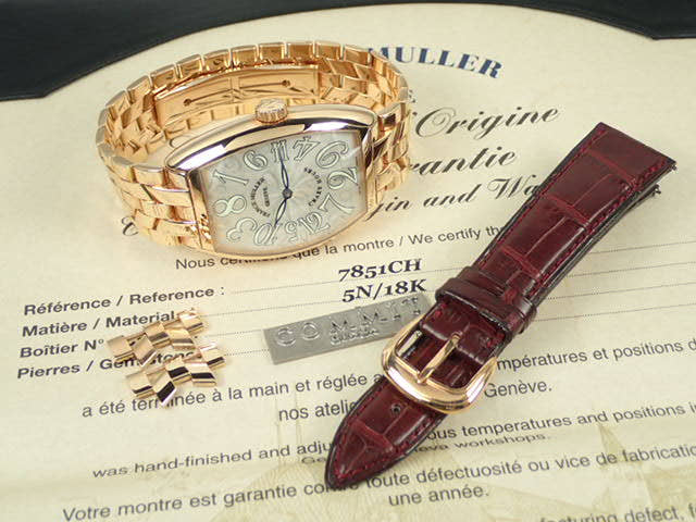 フランクミュラー トノウ Ref.7851CH5N ホワイト文字盤 中古 tonneau-curvex-7