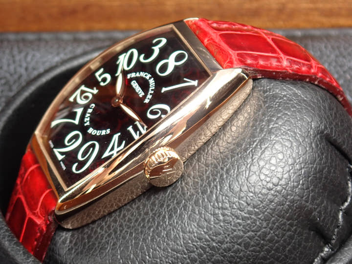 フランクミュラー トノウ Ref.5850CH 赤文字盤 中古 tonneau-curvex-9