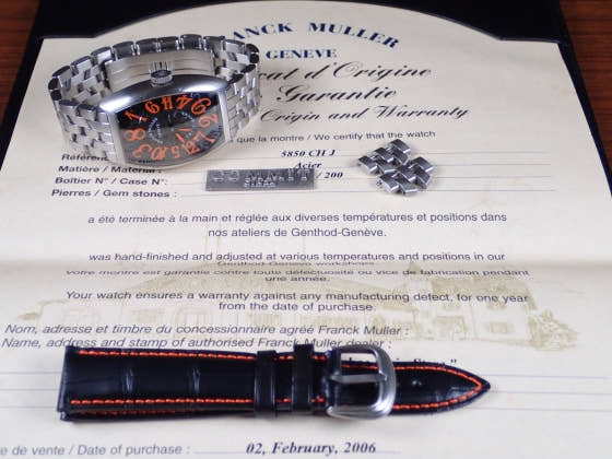 フランクミュラー トノウ Ref.5850CHJ ブラック文字盤 中古 tonneau-curvex