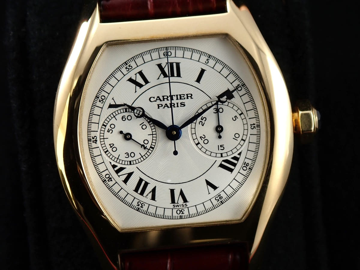 カルティエ トーチュ ワンプッシュクロノグラフ Ref.2356 ホワイト文字盤 中古 7J779559