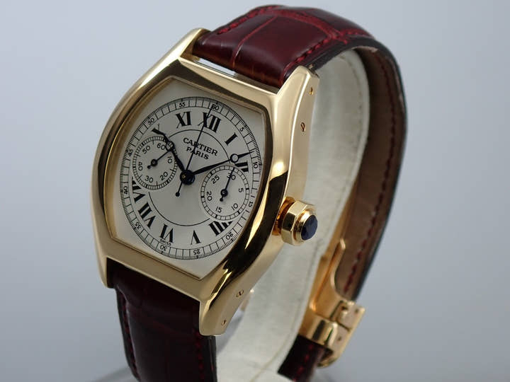 カルティエ トーチュ ワンプッシュクロノグラフ Ref.2356 ホワイト文字盤 中古 7J779559