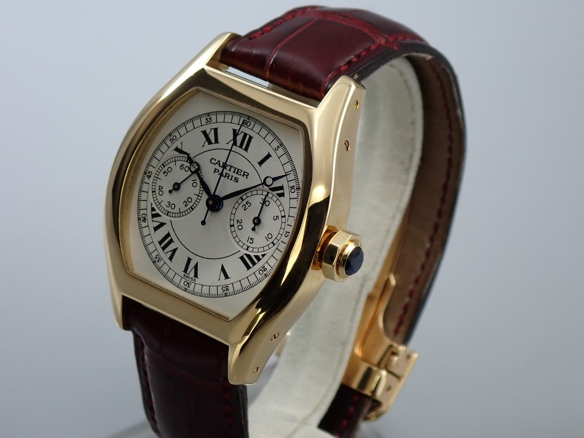 カルティエ トーチュ ワンプッシュクロノグラフ Ref.2356 ホワイト文字盤 中古 7J779559