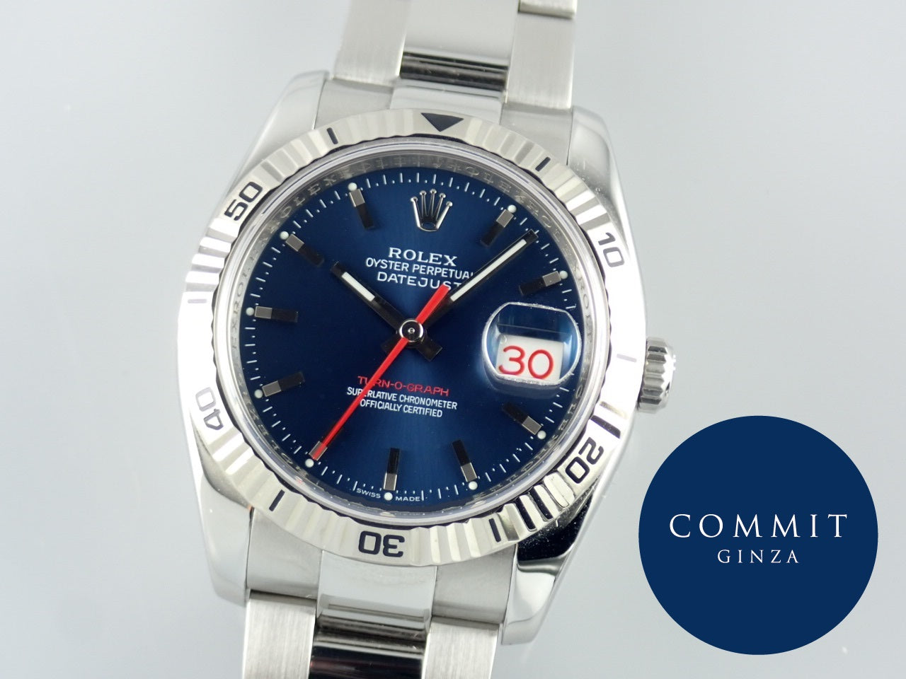 Rolex Datejust Turn-O-Graph Blue Dial &lt;International Service Warranty and Box&gt;