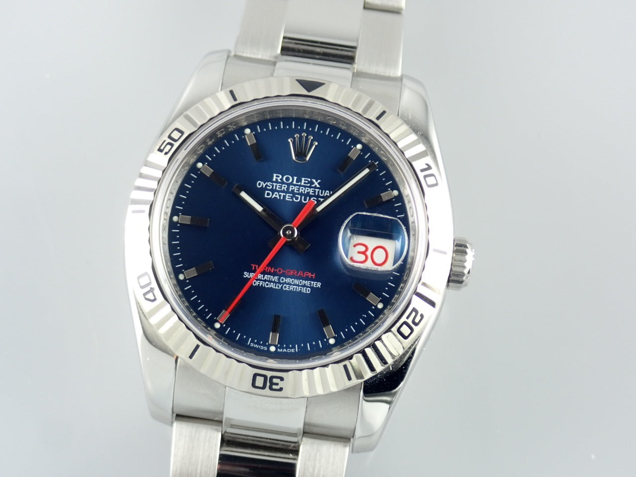 Rolex Datejust Turn-O-Graph Blue Dial &lt;International Service Warranty and Box&gt;