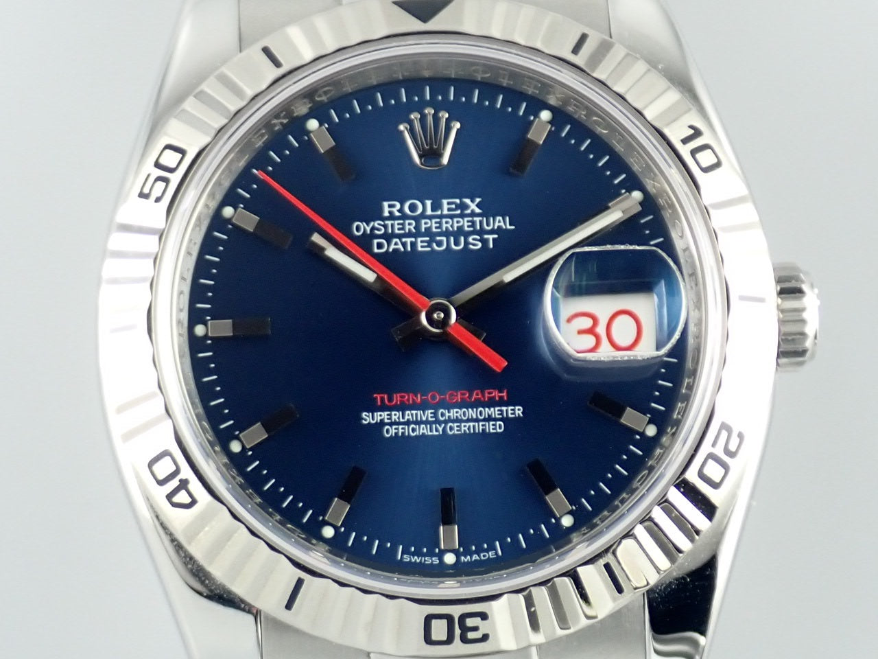 Rolex Datejust Turn-O-Graph Blue Dial &lt;International Service Warranty and Box&gt;