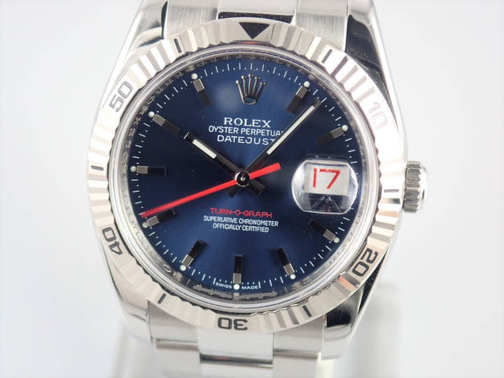 ロレックス デイトジャスト Ref.116264 ブルー文字盤 中古 turn-o-graph-9