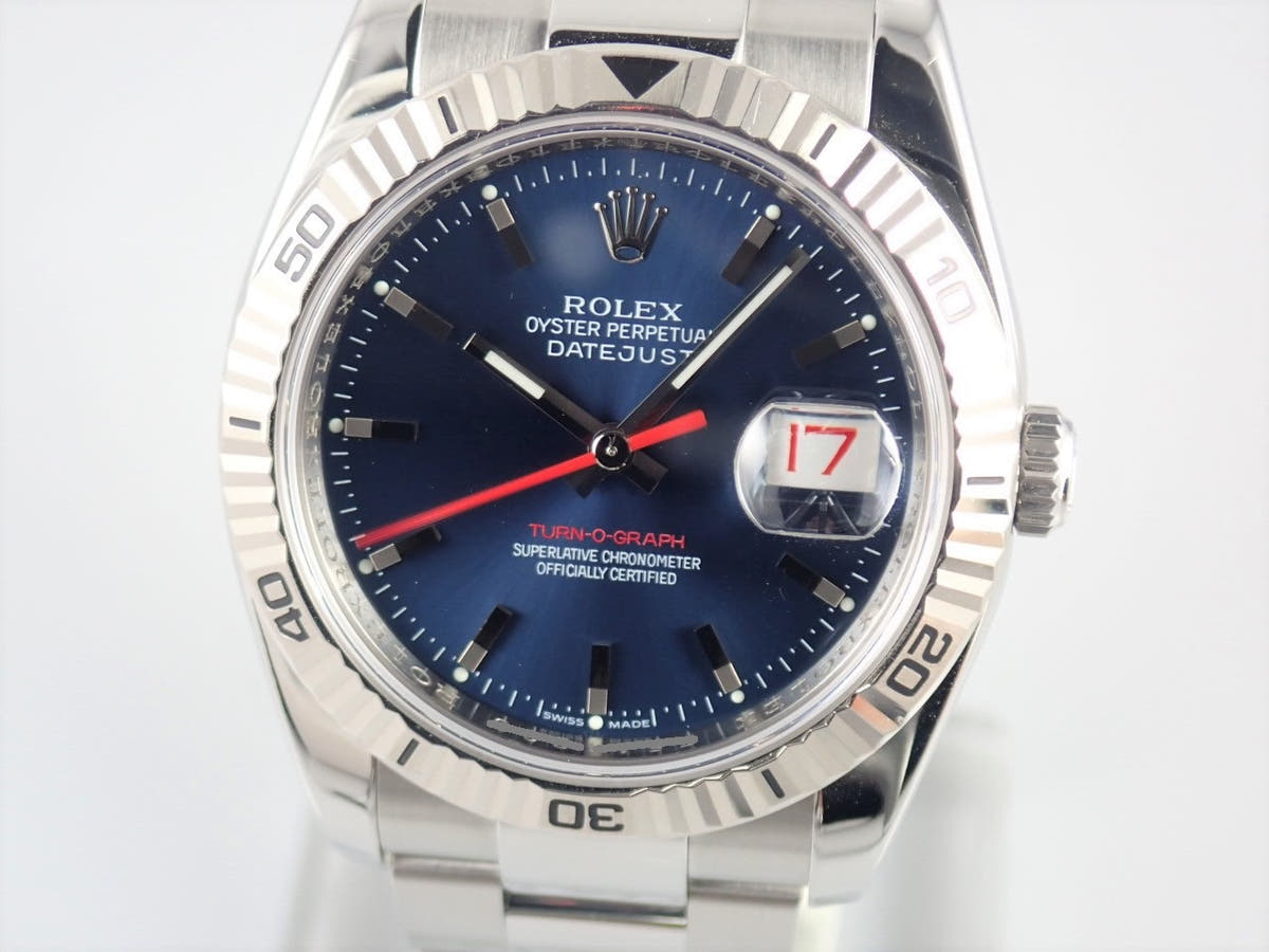 ロレックス デイトジャスト Ref.116264 ブルー文字盤 中古 turn-o-graph-9