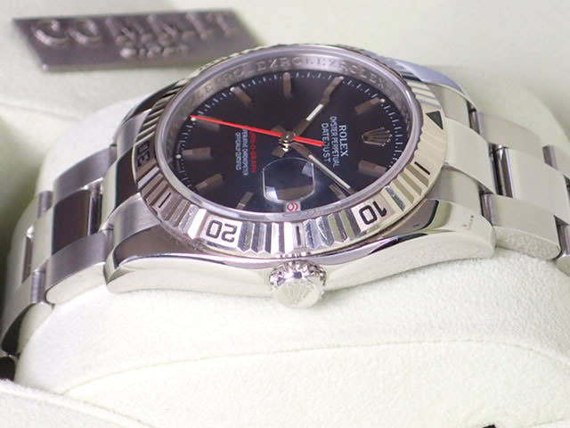 ロレックス デイトジャスト Ref.116264 ブラック文字盤 中古 turnograph
