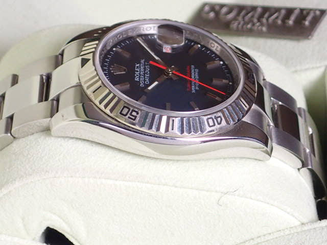 ロレックス デイトジャスト Ref.116264 ブラック文字盤 中古 turnograph