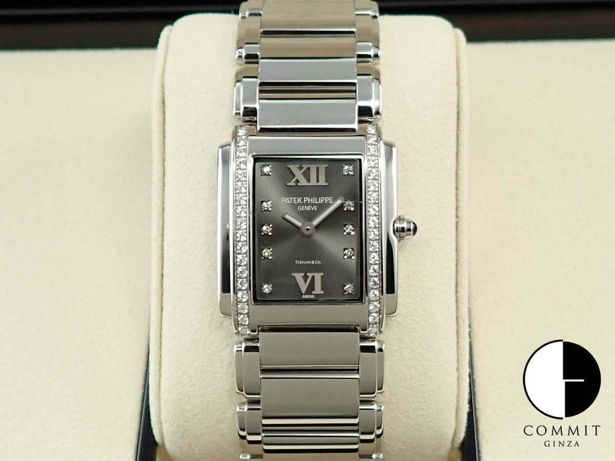 パテックフィリップ Twenty-4 TIFFANY＆CO. Ref.4910/10A-010 ステンレススチール グレー文字盤