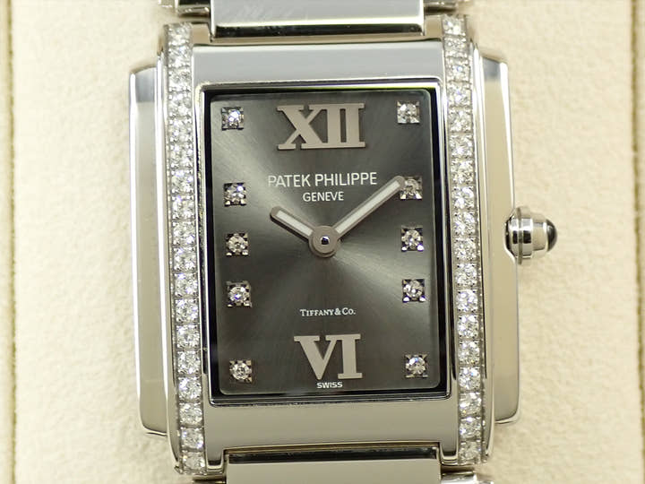 パテックフィリップ Twenty-4 TIFFANY＆CO. Ref.4910/10A-010 ステンレススチール グレー文字盤