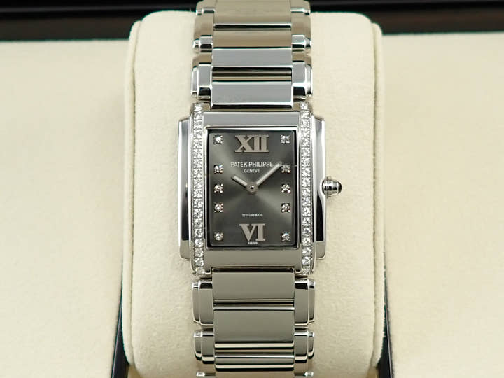 パテックフィリップ Twenty-4 TIFFANY＆CO. Ref.4910/10A-010 ステンレススチール グレー文字盤