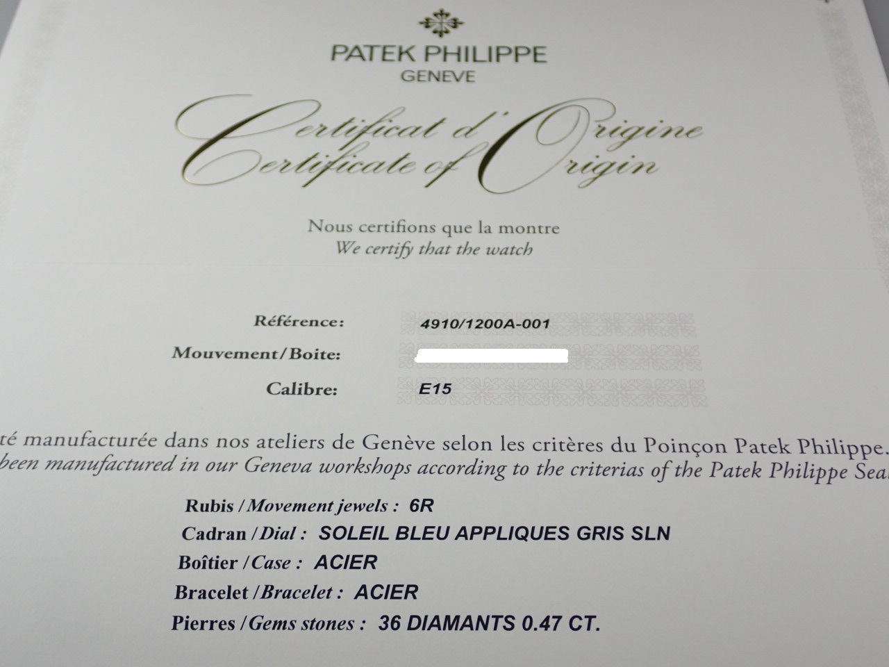 Patek Philippe TWENTY-4 Ref.4910/1200A-001