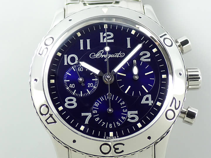 Breguet Type XX Aeronavale Ref.3807ST/J2/SW9 Blue Dial Used PL155795