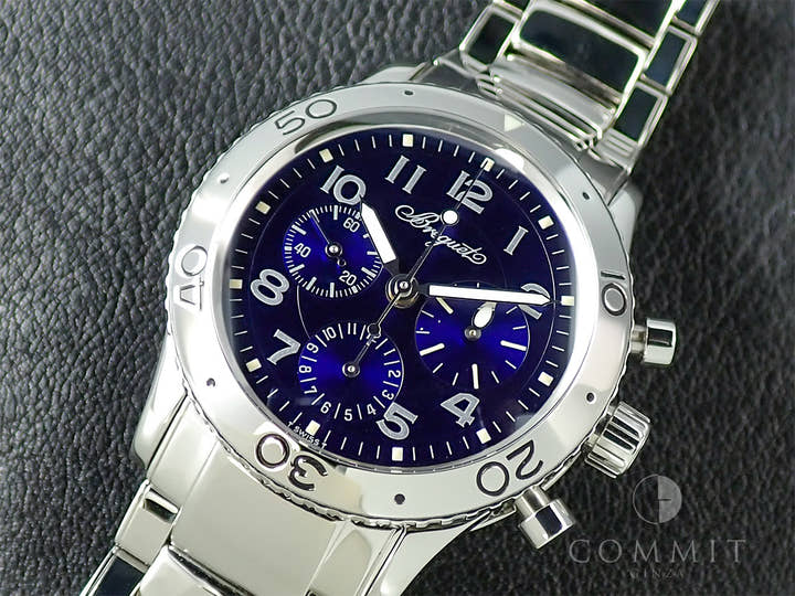 Breguet Type XX Aeronavale Ref.3807ST/J2/SW9 Blue Dial Used PL155795