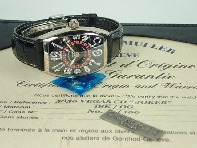 フランクミュラー ヴェガス Ref.5850VEGASCDOG ブラック文字盤 中古 vegas