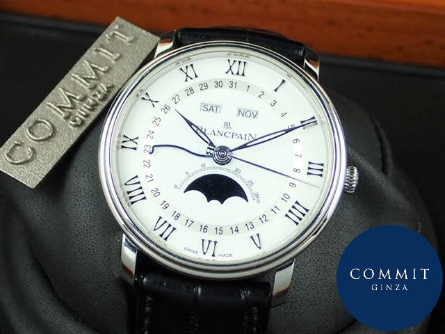 ブランパン ヴィルレ Ref.6654A-1127-55B ホワイト文字盤 中古 villeret-2