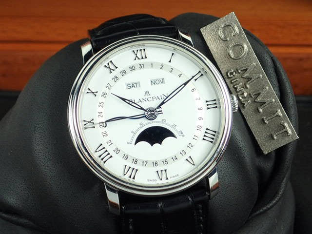 ブランパン ヴィルレ Ref.6654A-1127-55B ホワイト文字盤 中古 villeret-2