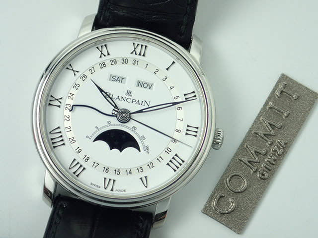 ブランパン ヴィルレ Ref.6654A-1127-55B ホワイト文字盤 中古 villeret