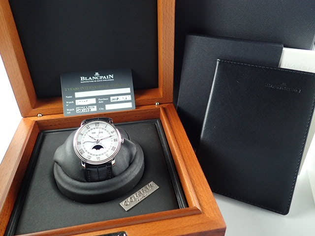 ブランパン ヴィルレ Ref.6654A-1127-55B ホワイト文字盤 中古 villeret