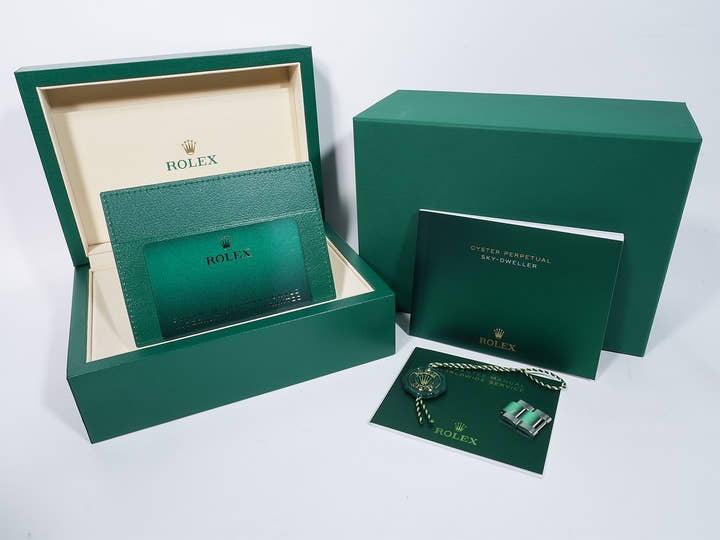 Rolex Sky-Dweller Ref. 336934 Stainless Steel/White Gold Mint Green Dial Oyster Bracelet Unworn vkyxgspy