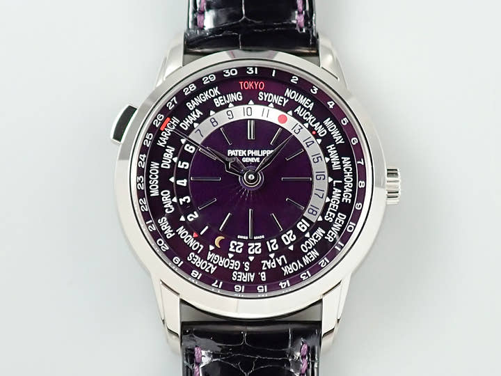 パテックフィリップ コンプリケーション ワールドタイム デイト Ref.5330G-010 ホワイトゴールド パープル文字盤