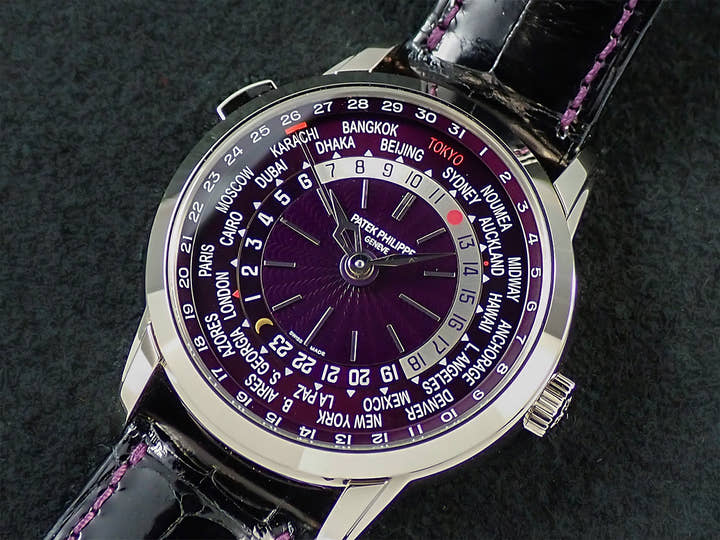パテックフィリップ コンプリケーション ワールドタイム デイト Ref.5330G-010 ホワイトゴールド パープル文字盤