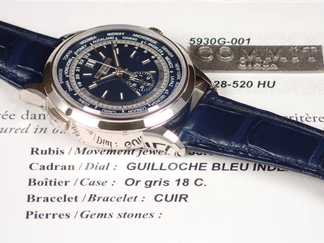 パテックフィリップ ワールドタイム Ref.5930G ブルーオパーリン文字盤 未使用 worldtime-10