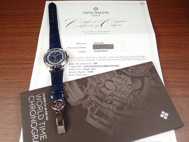 パテックフィリップ ワールドタイム Ref.5930G ブルーオパーリン文字盤 未使用 worldtime-10