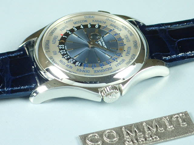 パテックフィリップ ワールドタイム Ref.5130P ブルーソレイユ文字盤 中古 worldtime-11
