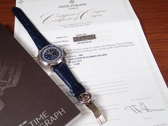 パテックフィリップ ワールドタイム Ref.5930G ブルーオパーリン文字盤 美品 worldtime-12