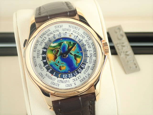 パテックフィリップ ワールドタイム Ref.5131R-011 クロワゾネ七宝装飾文字盤 中古 worldtime-20