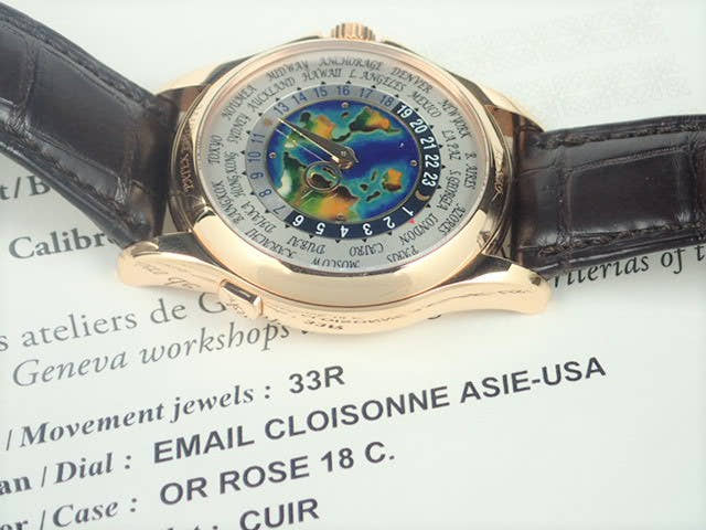パテックフィリップ ワールドタイム Ref.5131R-011 クロワゾネ七宝装飾文字盤 中古 worldtime-20