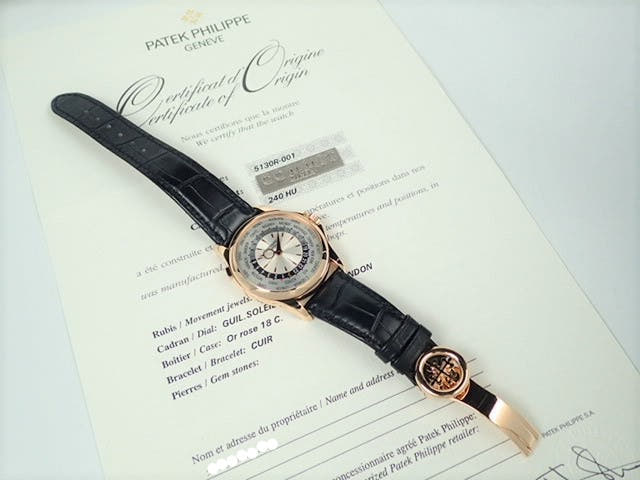 パテックフィリップ ワールドタイム Ref.5130R-001 シルバー文字盤 中古 worldtime-21