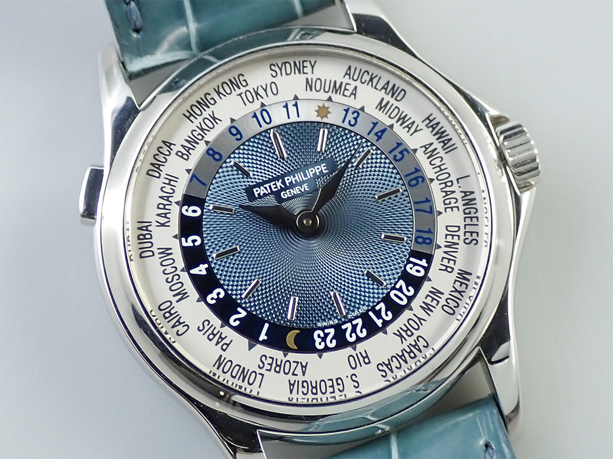 パテックフィリップ コンプリケーション ワールドタイム Ref.5110P-001 ブルー文字盤 中古 J456340X