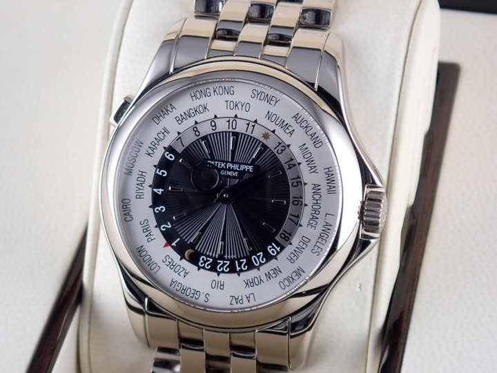 パテックフィリップ ワールドタイム Ref.5130/1G シルバー／グレー文字盤 中古 worldtime-24