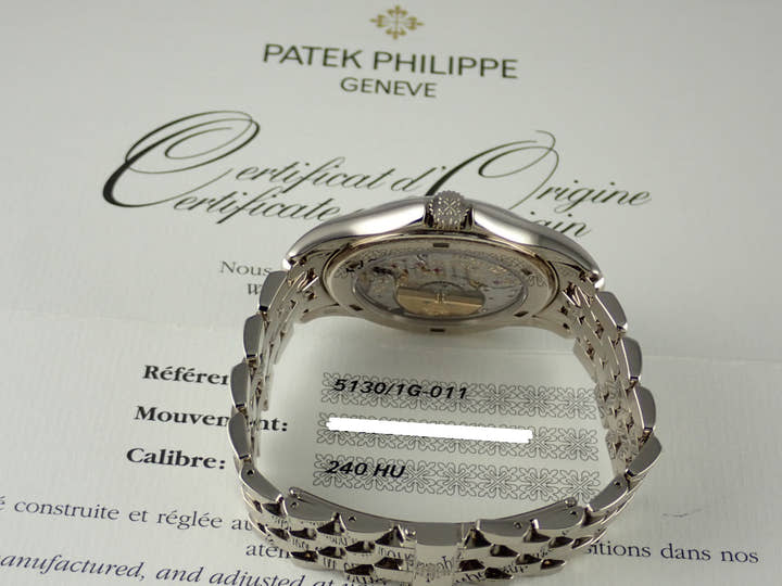 パテックフィリップ ワールドタイム Ref.5130/1G シルバー／グレー文字盤 中古 worldtime-26