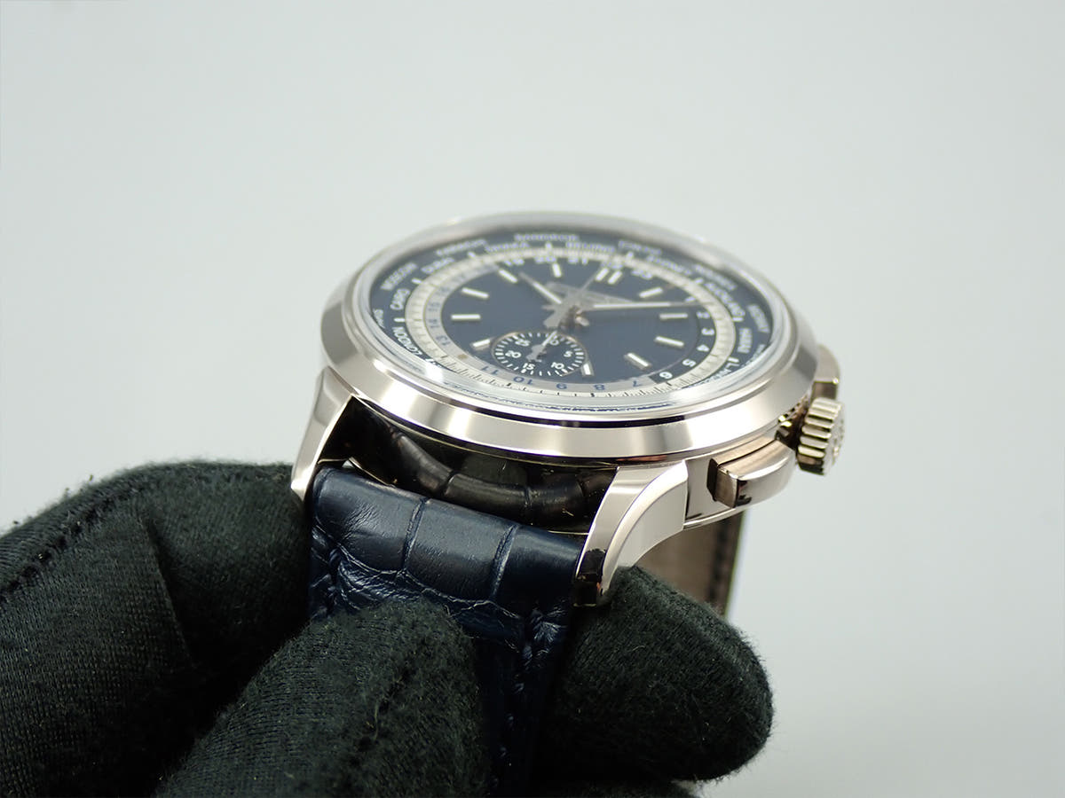 パテックフィリップ ワールドタイム クロノグラフ Ref.5930G-010 ブルー文字盤 美品 CX6AL8JL