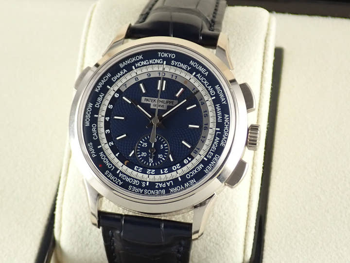 パテックフィリップ ワールドタイム Ref.5930G-001 ブルーオパーリン文字盤 中古 worldtime-30