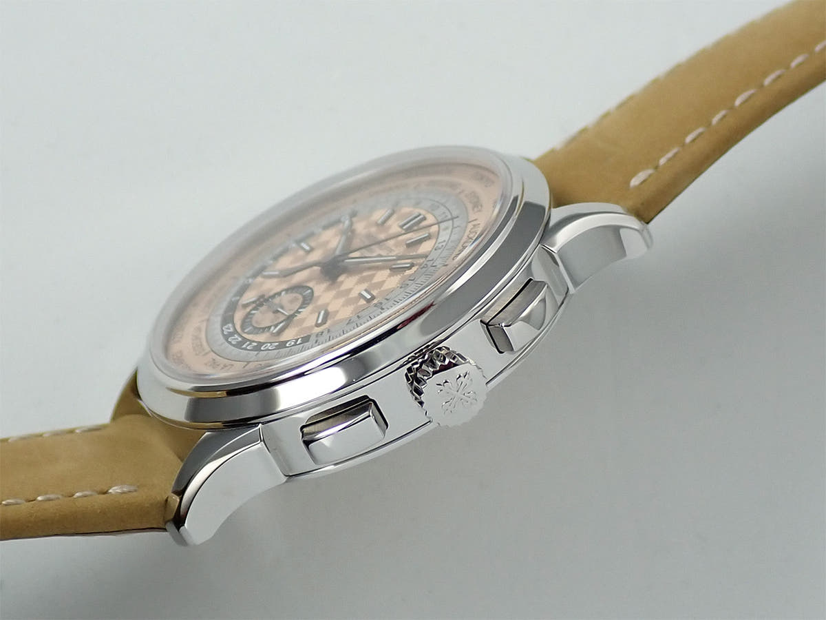 パテックフィリップ コンプリケーション ワールドタイム クロノグラフ Ref.5935A-001 ローズゴールドメッキ オパーリン文字盤 極美品 8MA9UXPH