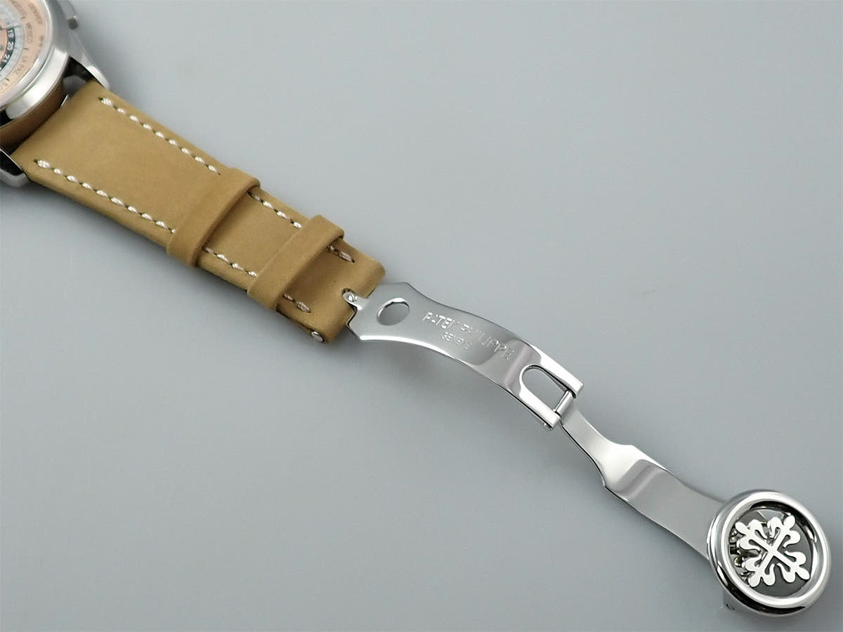 パテックフィリップ コンプリケーション ワールドタイム クロノグラフ Ref.5935A-001 ローズゴールドメッキ オパーリン文字盤 極美品 8MA9UXPH