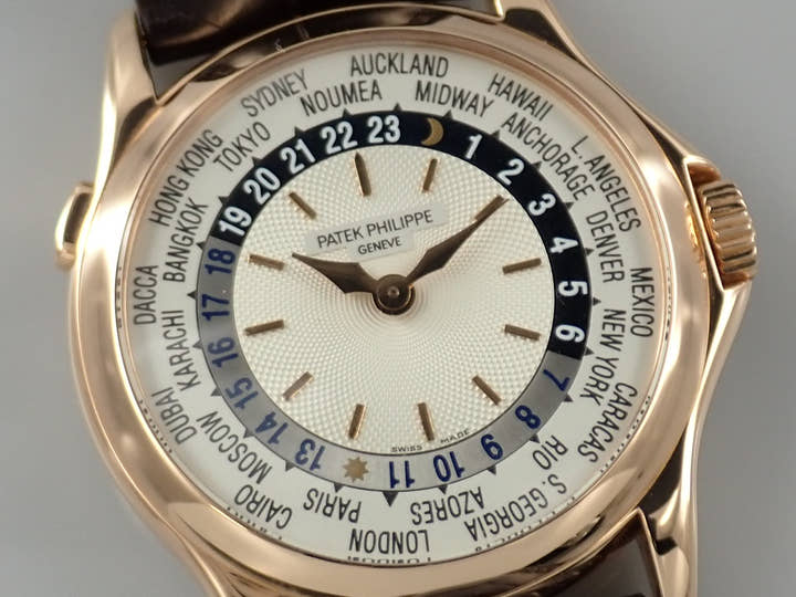 パテックフィリップ ワールドタイム Ref.5110R-001 ギョーシェ/シルバーオパーリン文字盤 中古 worldtime-40