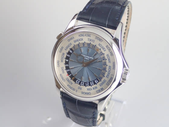 パテックフィリップ ワールドタイム Ref.5130P ブルーソレイユ文字盤 中古 worldtime