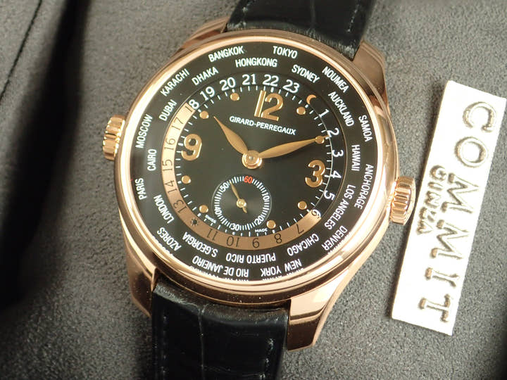 ジラールペルゴ ww.tc Ref.49865-52-651-BA6A ブラック文字盤 中古 ww-tc