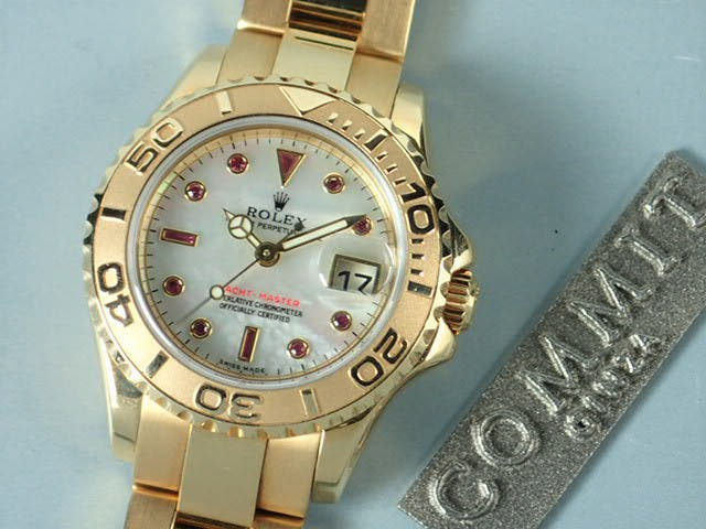 Rolex Yacht-Master Ref.169628NGR White Shell/11P Ruby Dial Used yacht-master-28