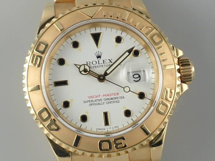 Rolex Yacht-Master 40 Ref. 16628 Yellow Gold White Dial